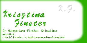 krisztina finster business card